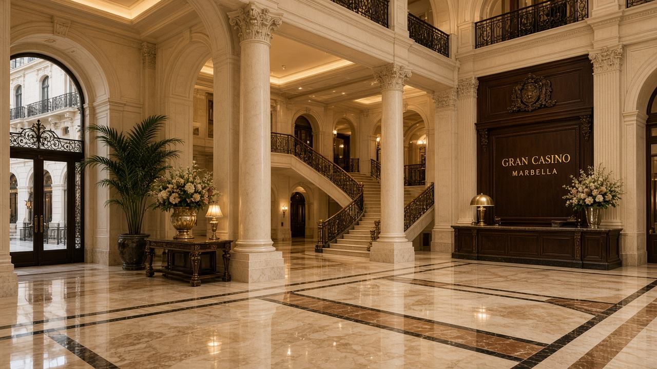 Lobby del hotel-salón Virelano Rooms
